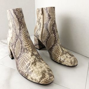 daria snakeskin bootie